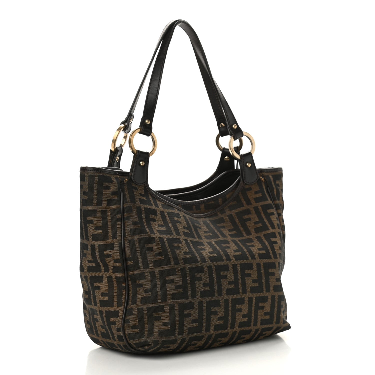 Fendi Zucca Small Chef Shopping Tote Tobacco Moro 3 of 20