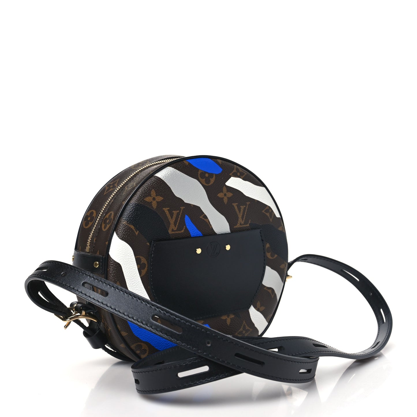 X LOL Monogram Boite Chapeau Souple Blue Silver