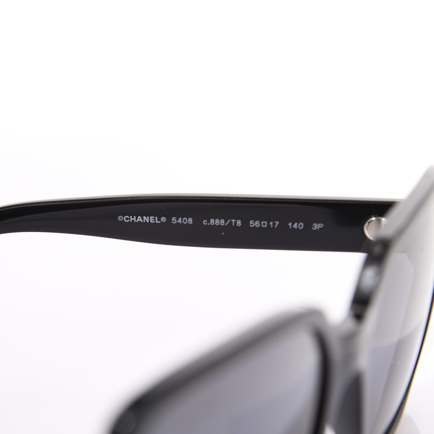 Chanel Acetate Polarized Square Sunglasses 5408 Black 5 of 8