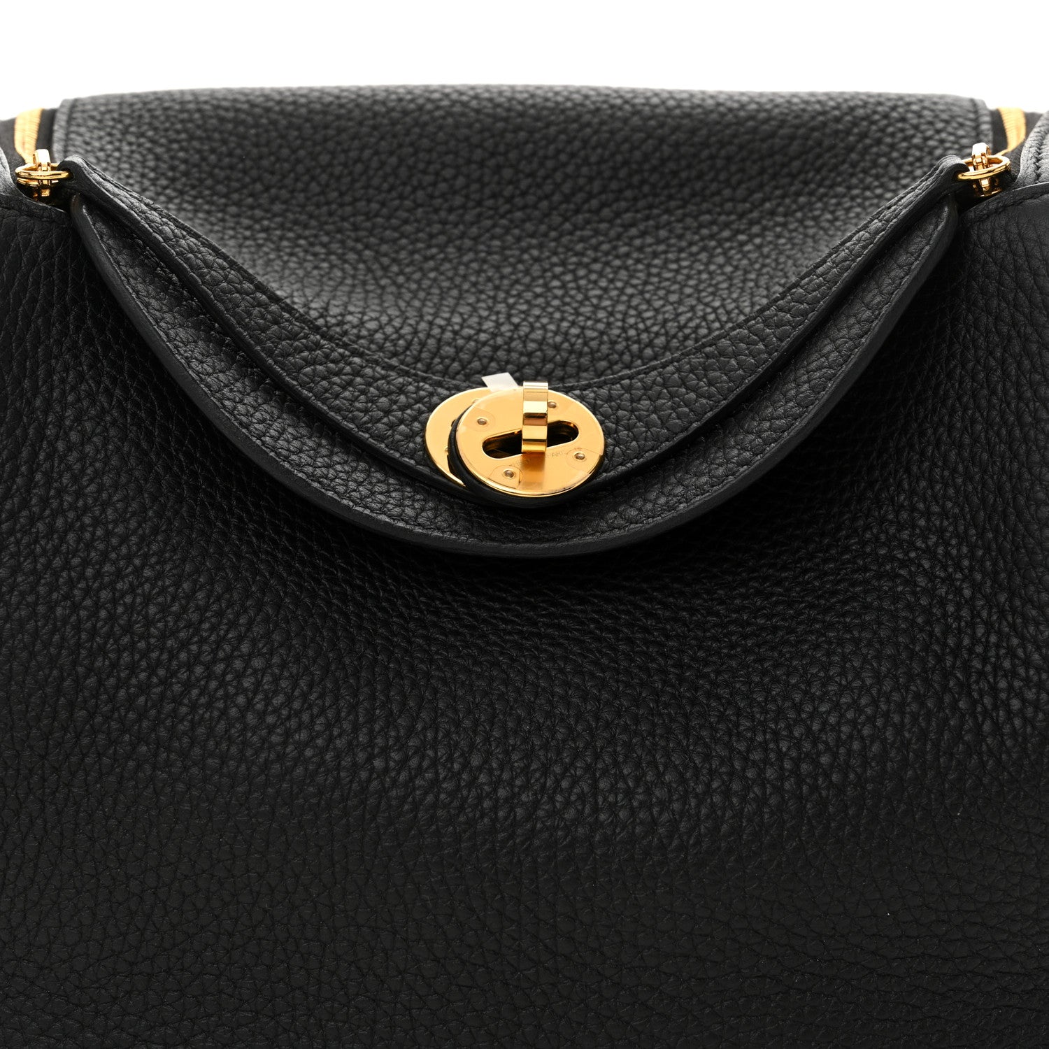 Hermes Taurillon Clemence Lindy 26 Black 8 of 12