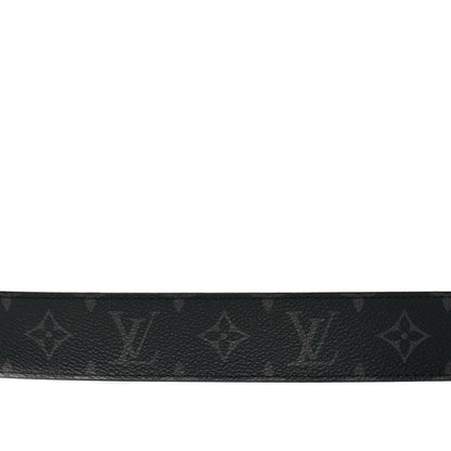 Louis Vuitton Monogram Eclipse Taigarama 40mm LV Initiales Reversible Belt 80 32 Black 6 of 7