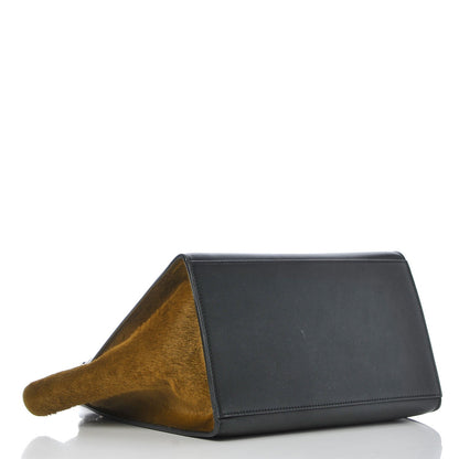 Celine Pony Hair Smooth Calfskin Tri-color Medium Trapeze Black 4 of 6
