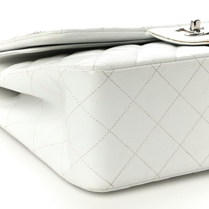 Chanel Caviar Quilted Jumbo Double Flap White 9 of 10