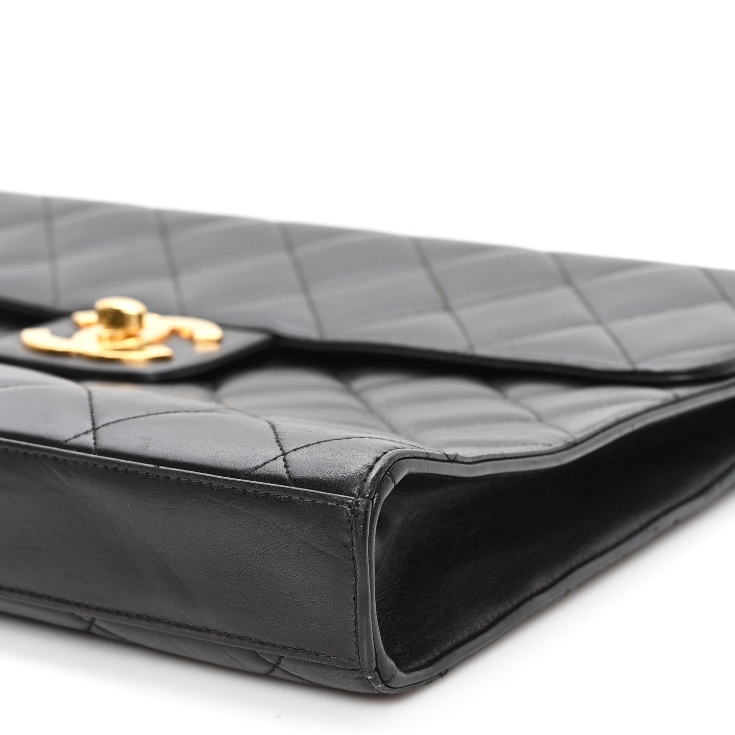 Chanel Lambskin Quilted Briefcase Laptop Bag Black 11 of 12