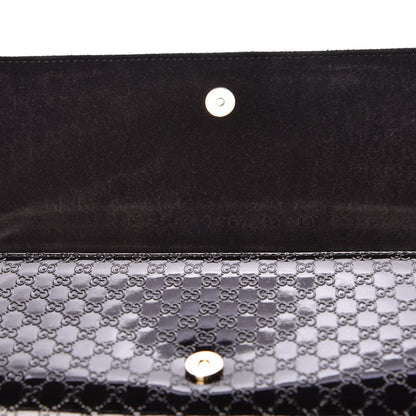 Gucci Patent Microguccissima Small Broadway Clutch Black 8 of 10