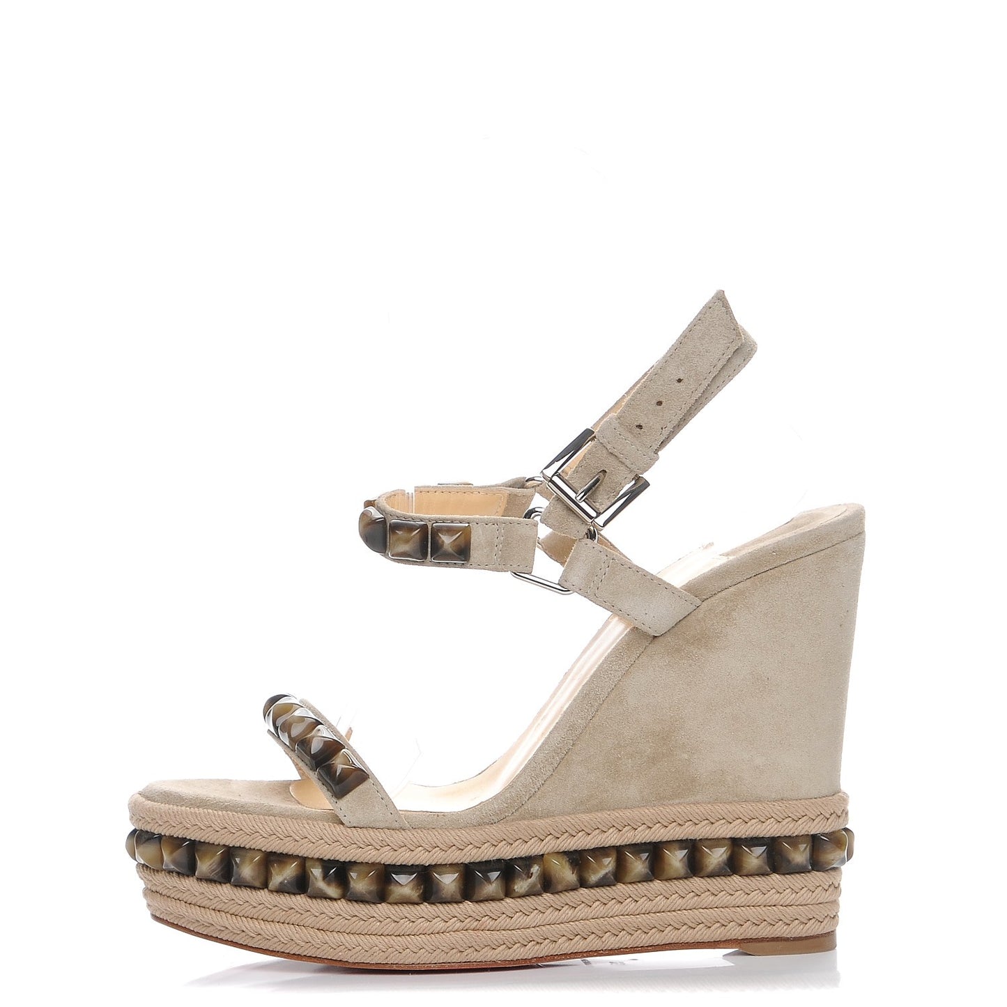 Veau Velours Cataclou 120 Wedge Sandals 35 Sable Corne