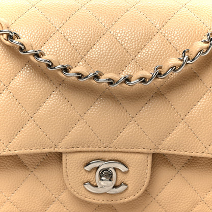 Chanel Caviar Quilted Medium Double Flap Beige 9 of 11
