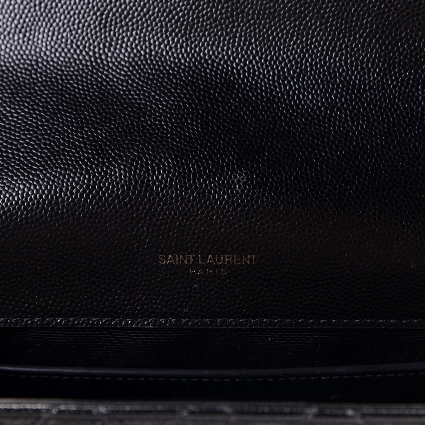 Grain De Poudre Textured Mixed Matelasse Triquilt Medium Monogram Satchel Black