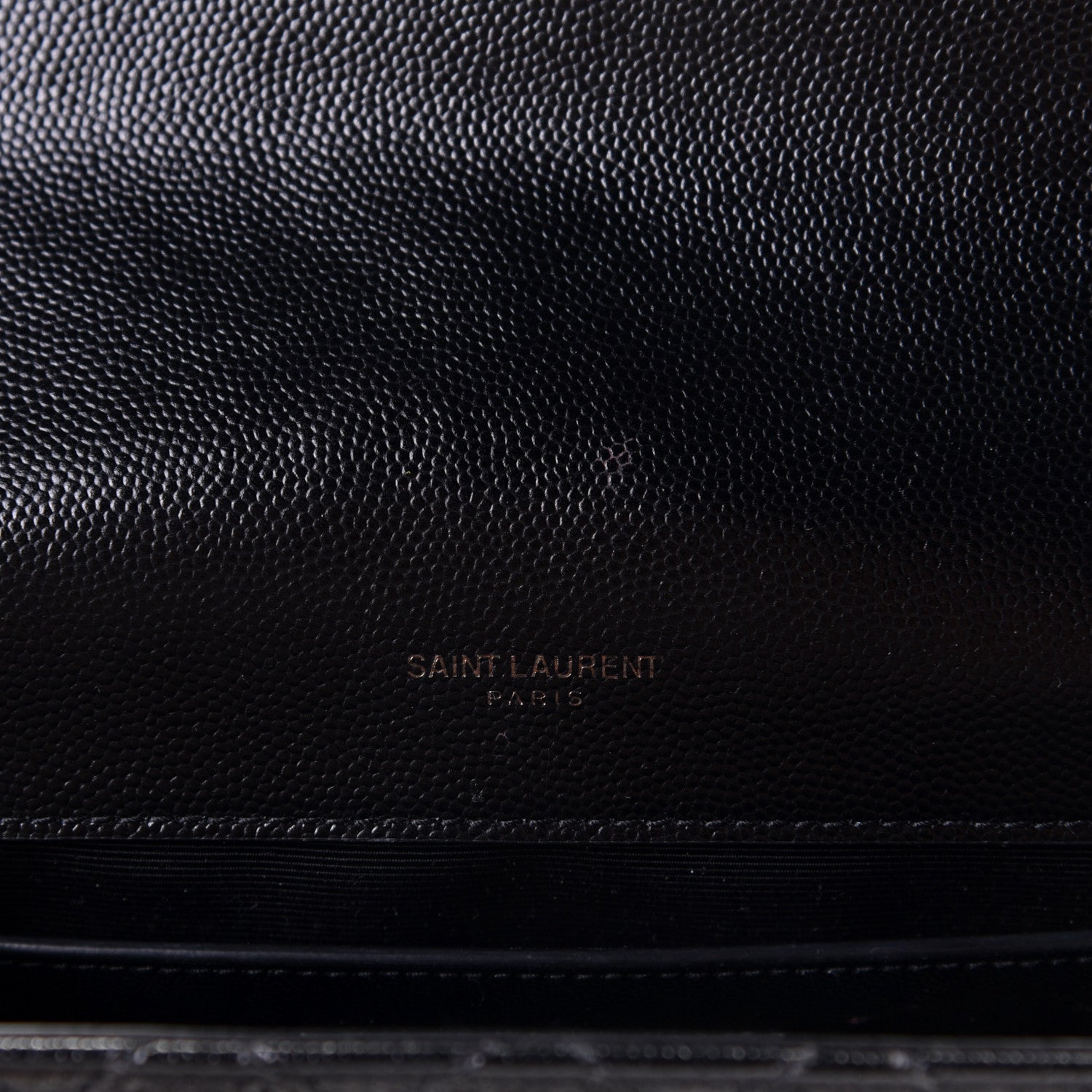 Saint Laurent Grain De Poudre Textured Mixed Matelasse Triquilt Medium Monogram Satchel Black 8 of 9