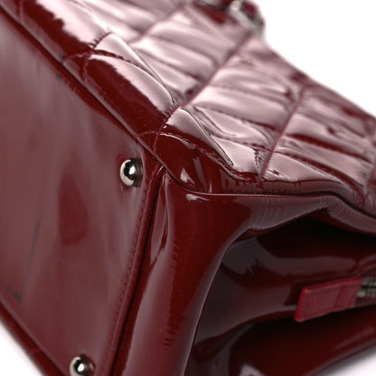 Chanel Patent Quilted Timeless CC Soft Tote Red 17 of 21