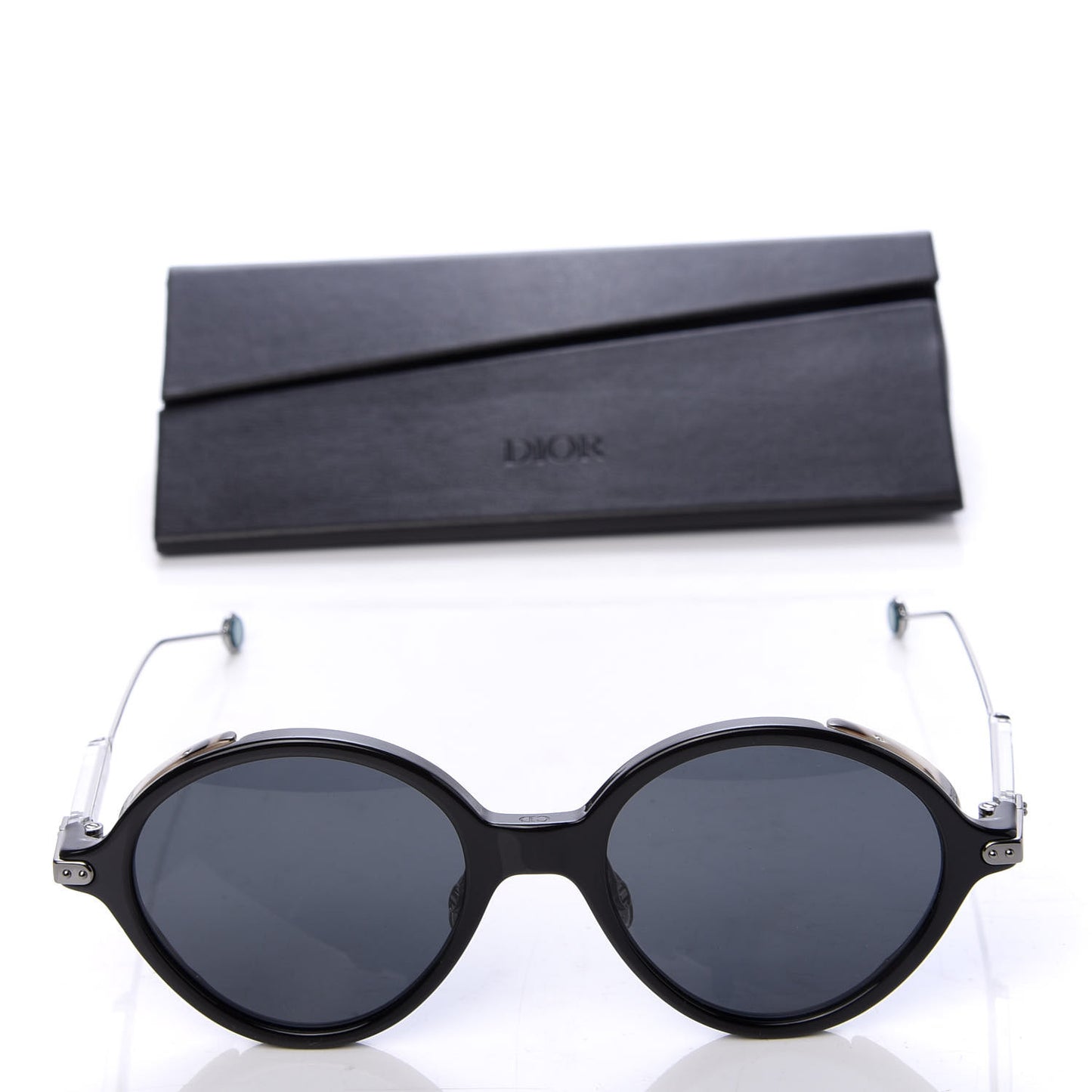 Acetate Umbrage Round Sunglasses Tortoise Black