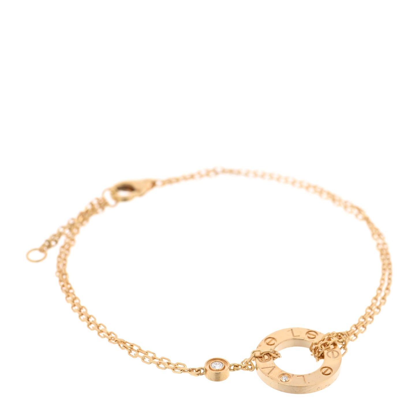 18K Yellow Gold Diamond Love Bracelet