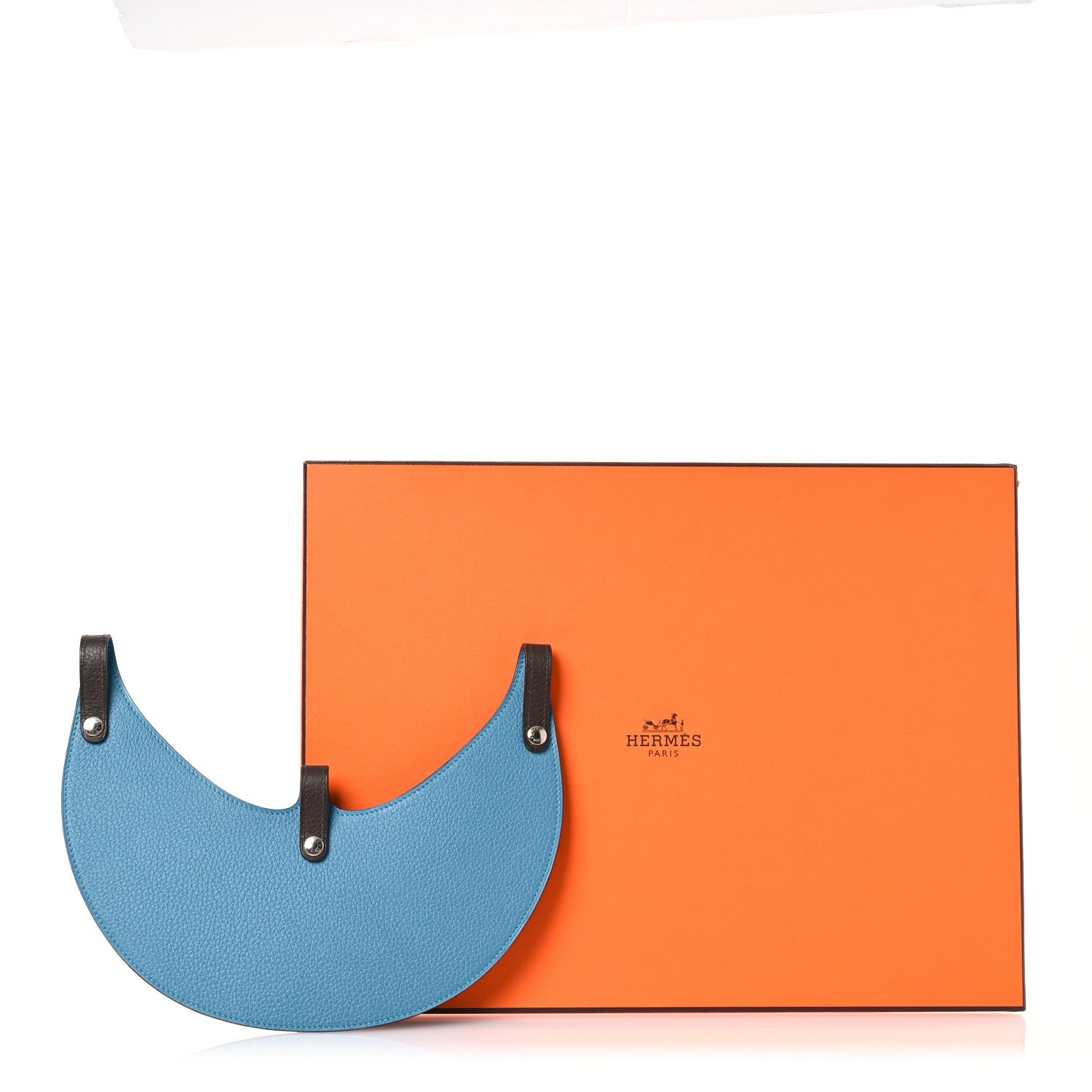 Hermes Togo Petit H Visor Ebene Turquoise 6 of 6