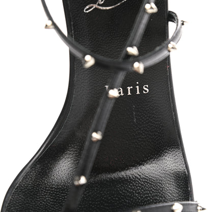Christian Louboutin Kid Riojana 100 Spiked Sandals 38.5 Black 11 of 11