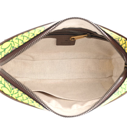 Gucci Maxi GG Supreme Monogram Pineapple Textured Dollar Calfskin Small Retro Interlocking G Belt Bag 100 40 Beige Ebony Green Pink New Acero 5 of 13