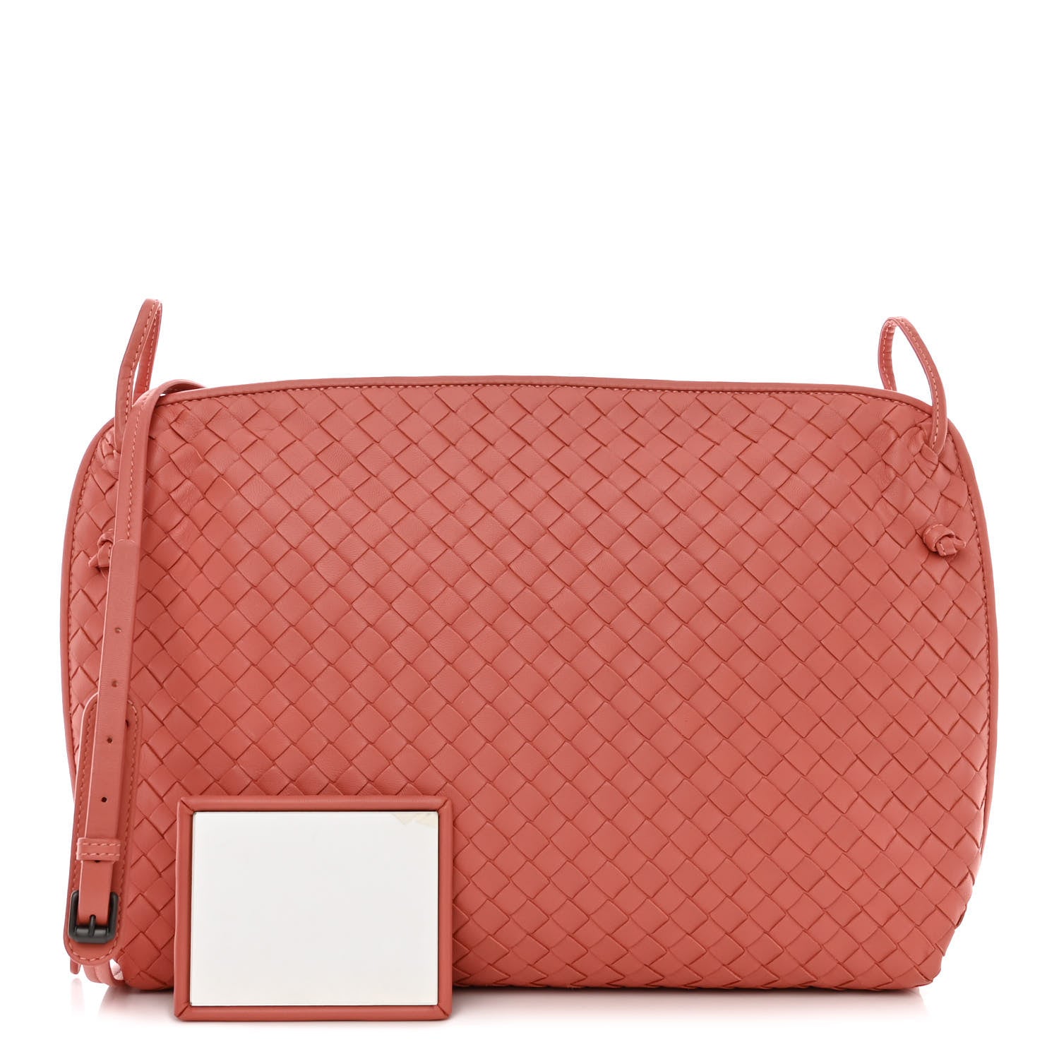 Bottega Veneta Nappa Intrecciato Large Nodini Crossbody Messenger Quarzo 1 of 11