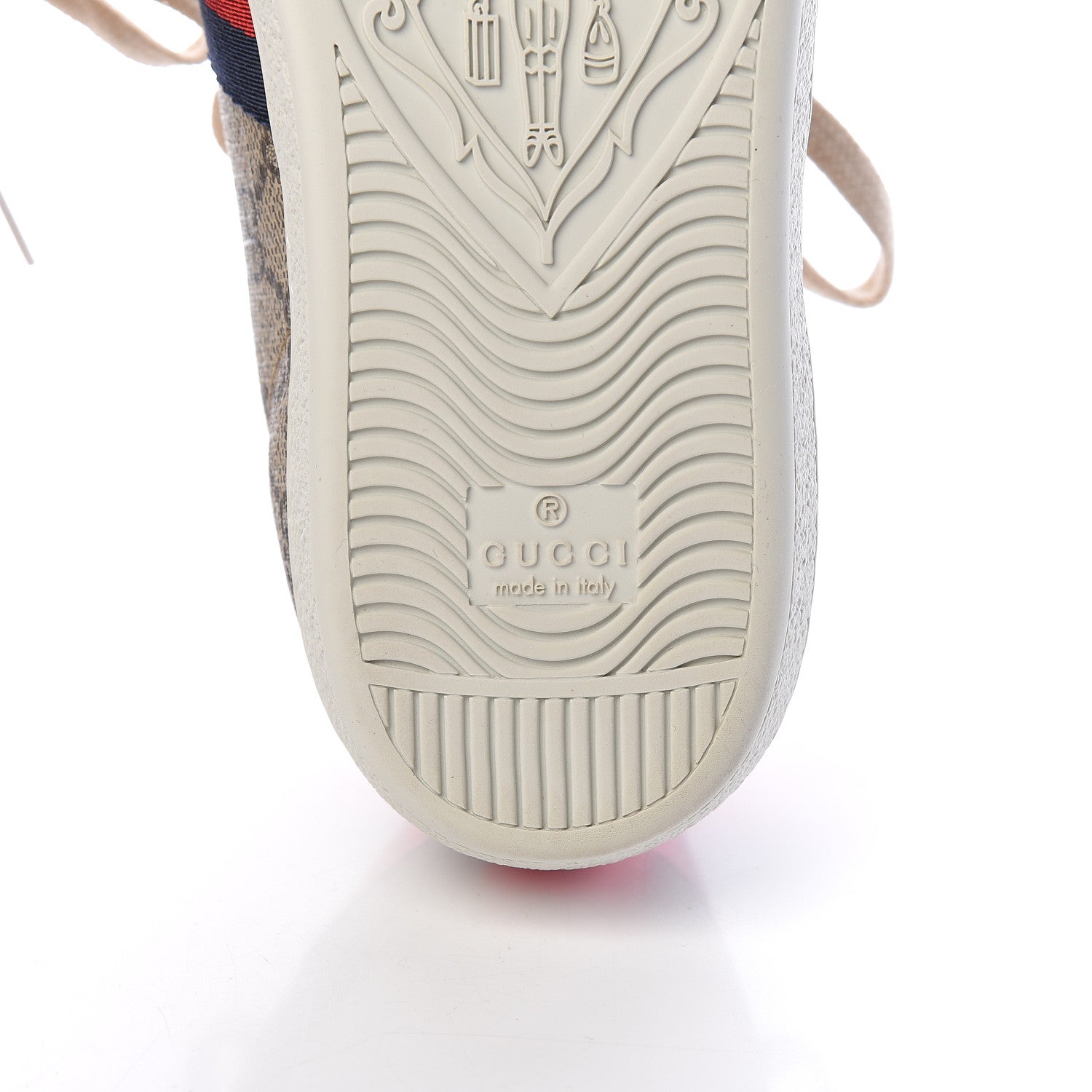 Gucci GG Supreme Monogram Womens Ace Low-Top Sneaker 38 Beige 9 of 11
