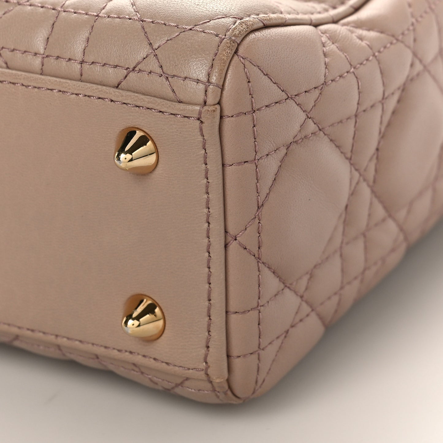 Lambskin Cannage Small Lucky Badges My Lady Dior Taupe