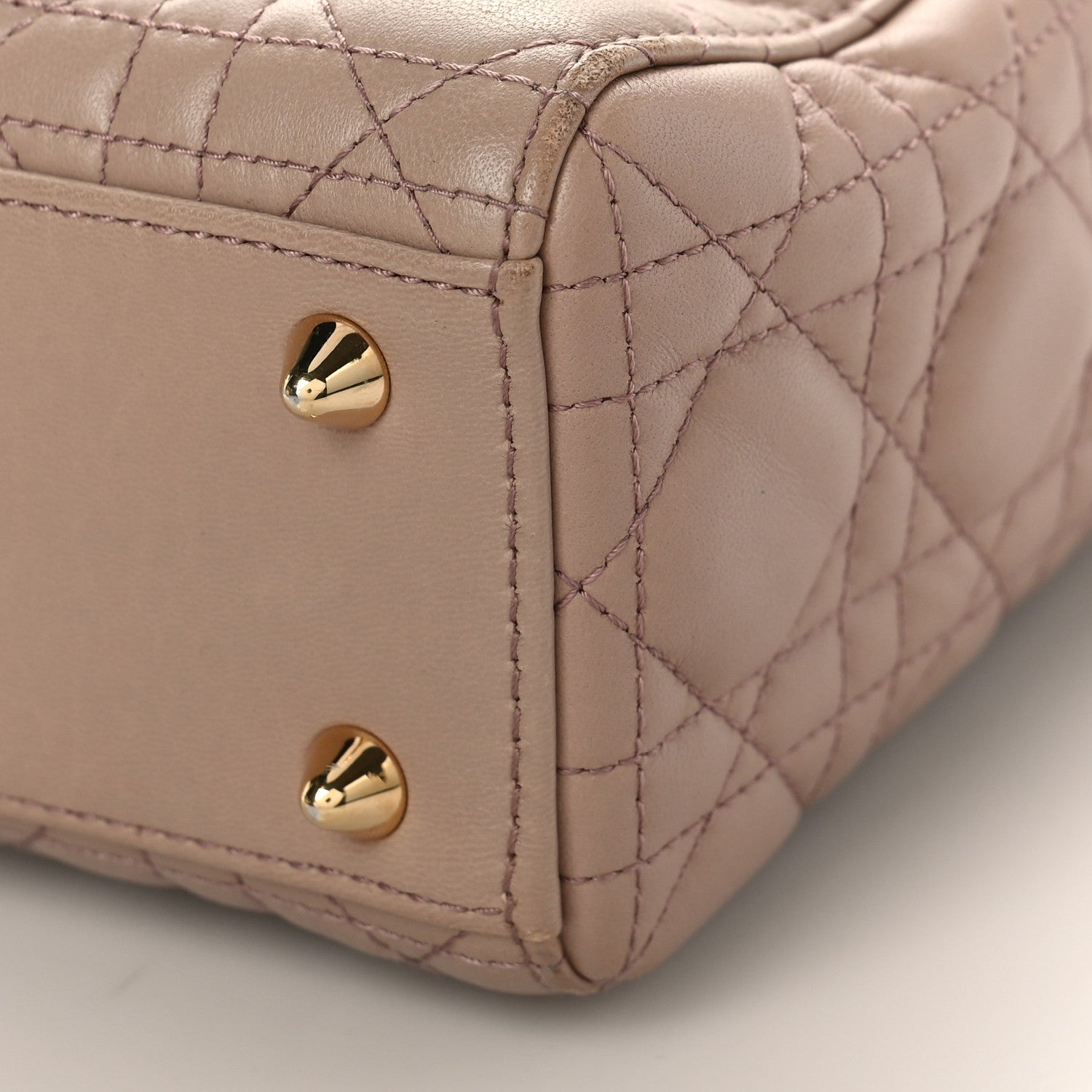 Christian Dior Lambskin Cannage Small Lucky Badges My Lady Dior Taupe 8 of 10