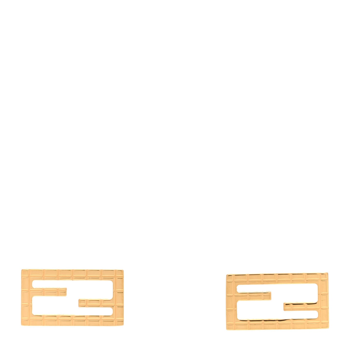 Metal Baguette Earrings Gold