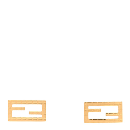 Fendi Metal Baguette Earrings Gold 1 of 5