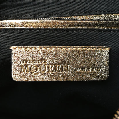 Alexander McQueen Metallic Crackled Lambskin De Manta Clutch Gold 6 of 11