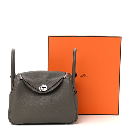 Hermes Taurillon Clemence Lindy 26 Etain 14 of 14
