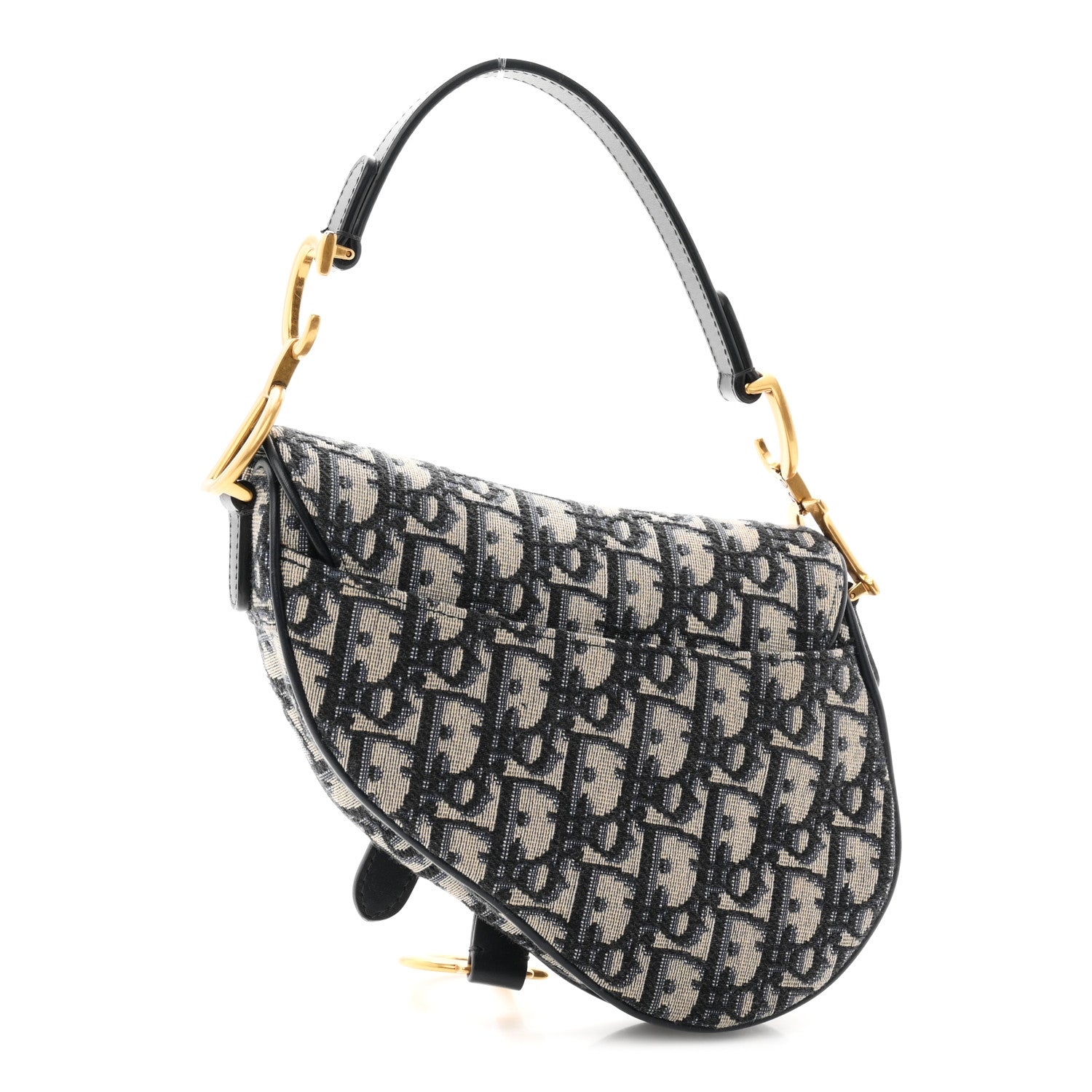 Christian Dior Oblique Mini Saddle Bag Blue 3 of 10