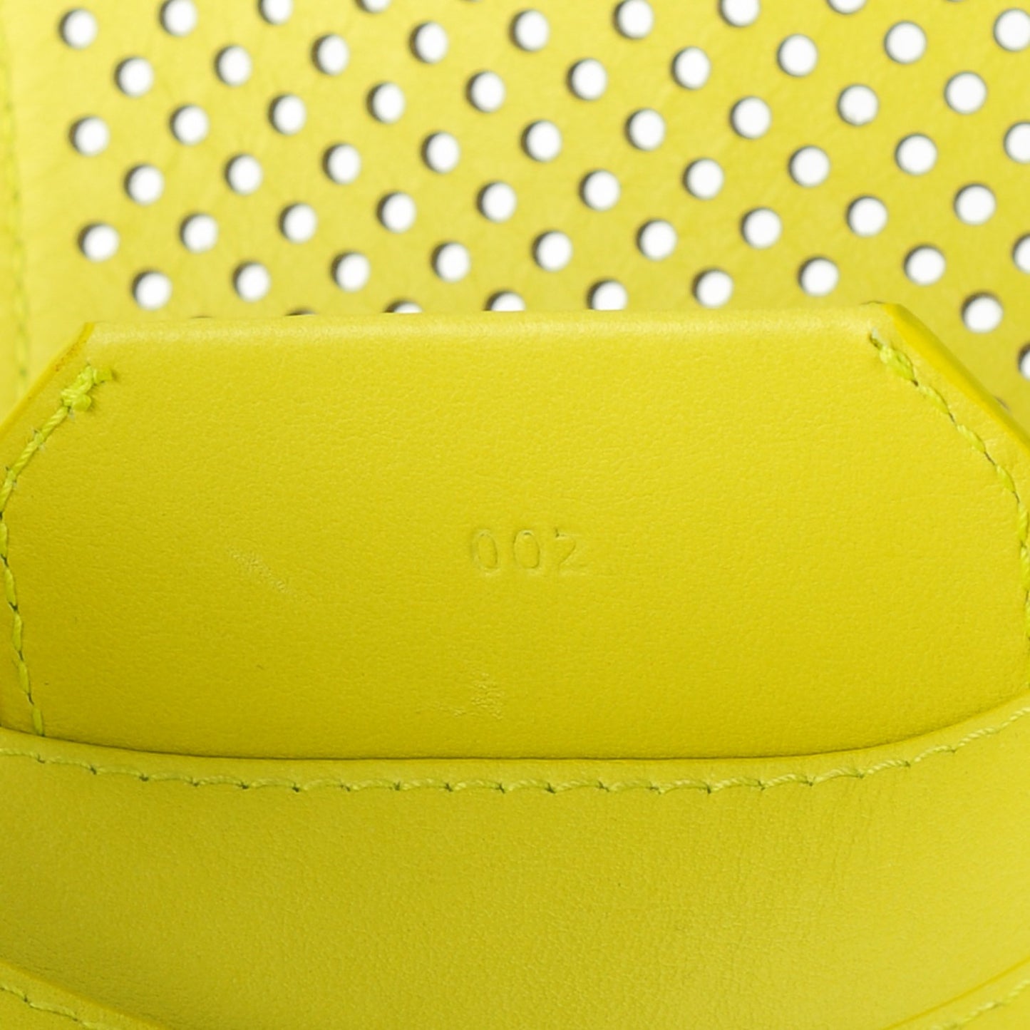 Lambskin Perforated PS1 Pouch Messenger Sulphur