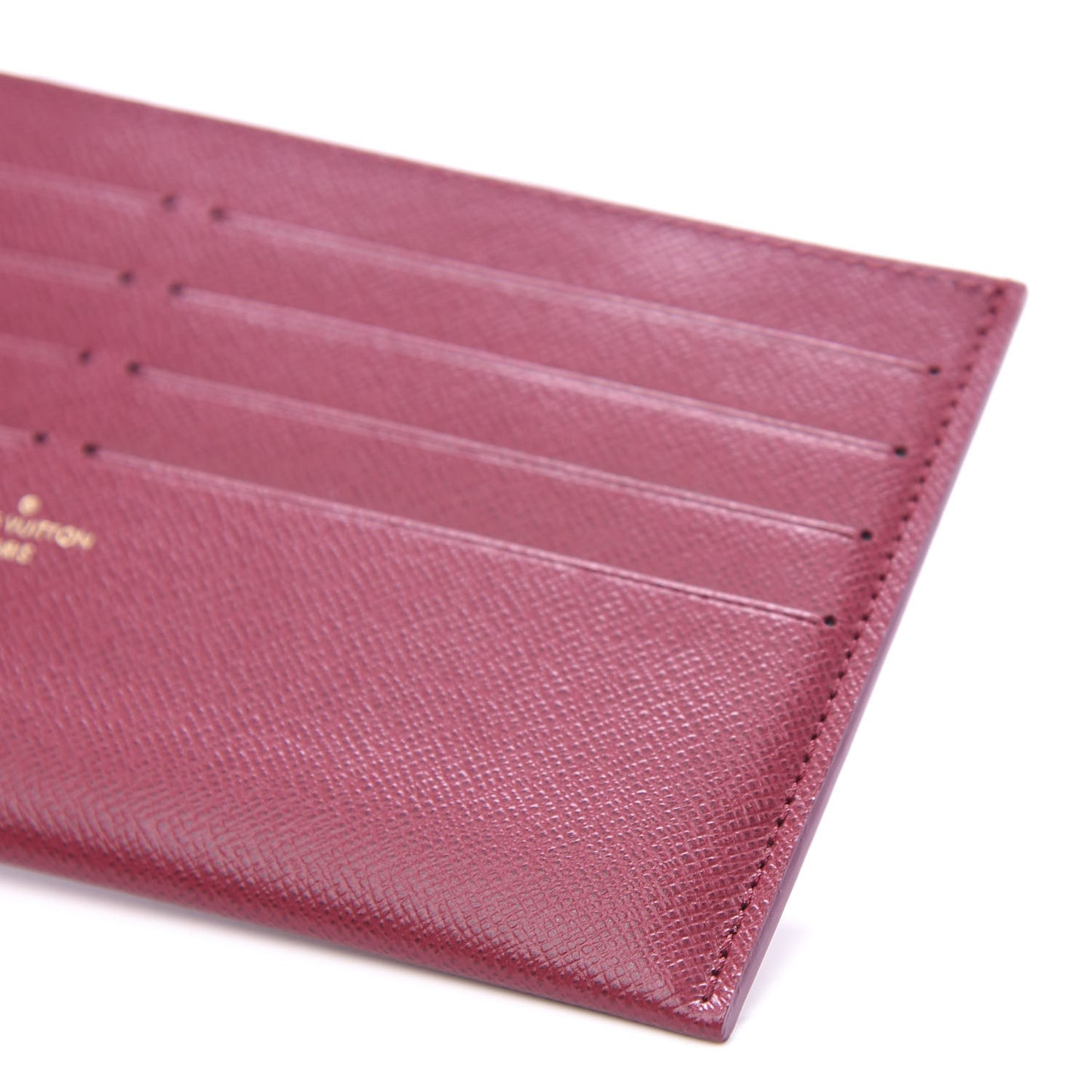 Calfskin Felicie Card Holder Insert Fuchsia