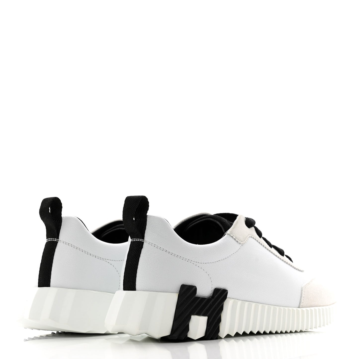 Goatskin Suede Goatskin Bouncing Sneakers 36.5 White Black
