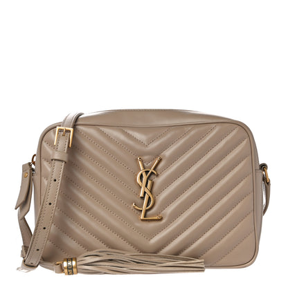 Saint Laurent Calfskin Matelasse Monogram Lou Camera Bag Dark Beige 1 of 9