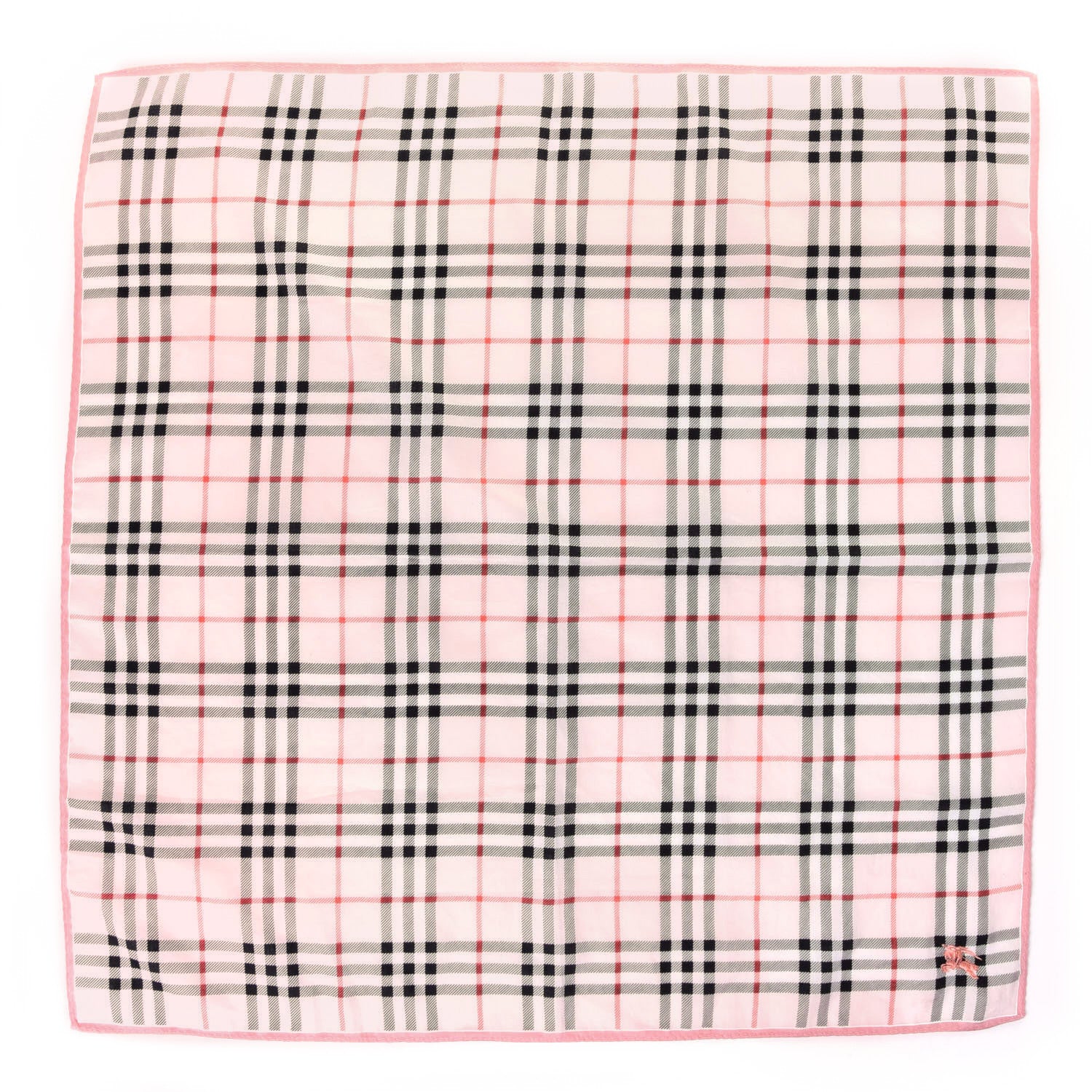 Burberry Cotton House Check Square Scarf Light Pink 1 of 3
