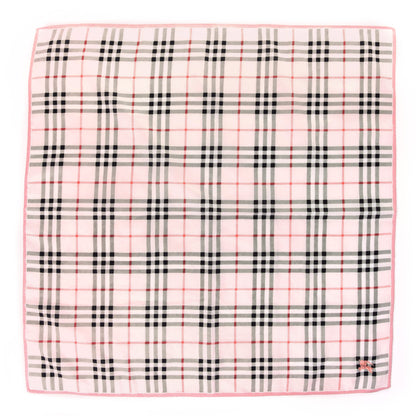 Burberry Cotton House Check Square Scarf Light Pink 1 of 3