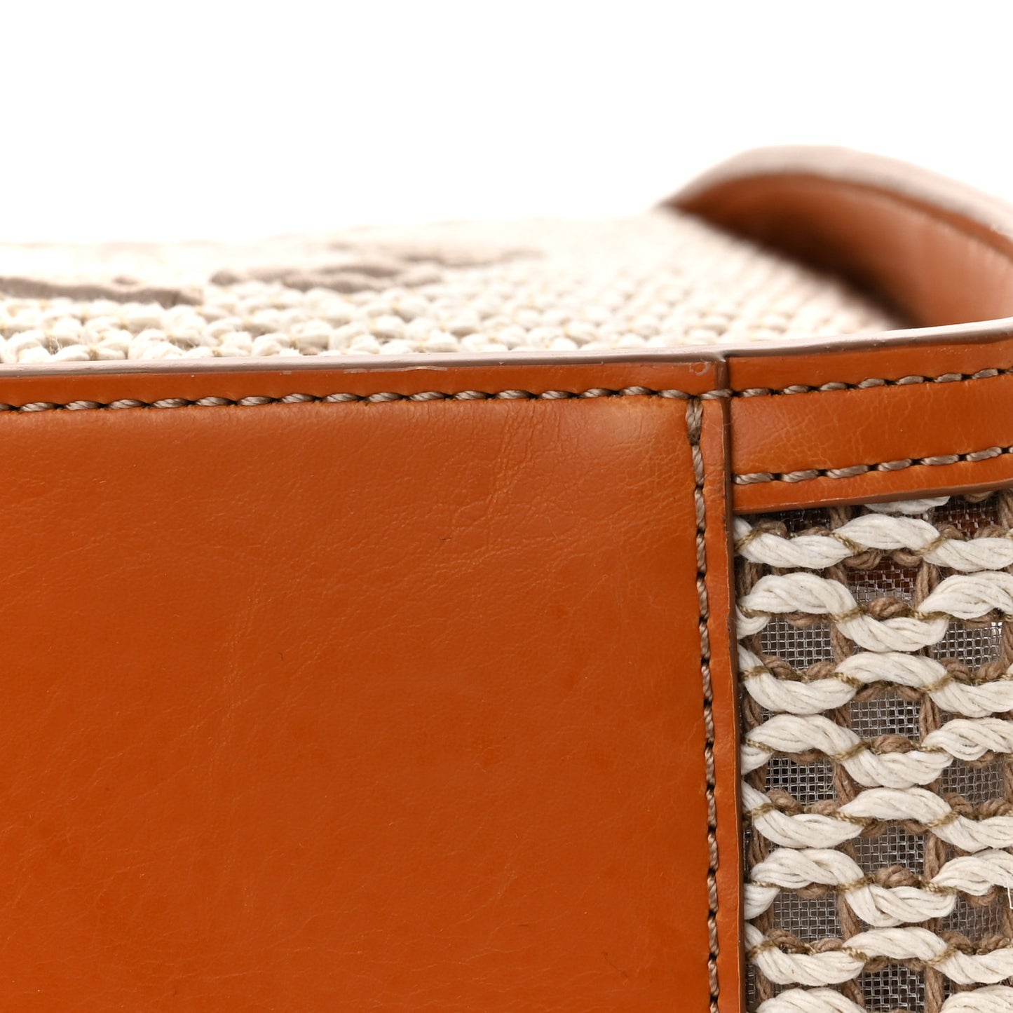 Eco Mesh Rope Logo Mini Crossbody Ivory Beige