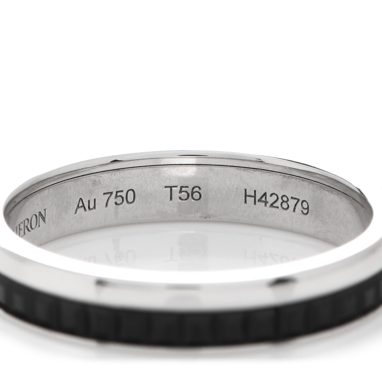 Boucheron 18K White Gold PVD Quatre Black Edition Wedding Band Ring 56 7.5 5 of 5
