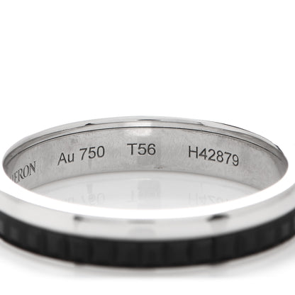 Boucheron 18K White Gold PVD Quatre Black Edition Wedding Band Ring 56 7.5 5 of 5