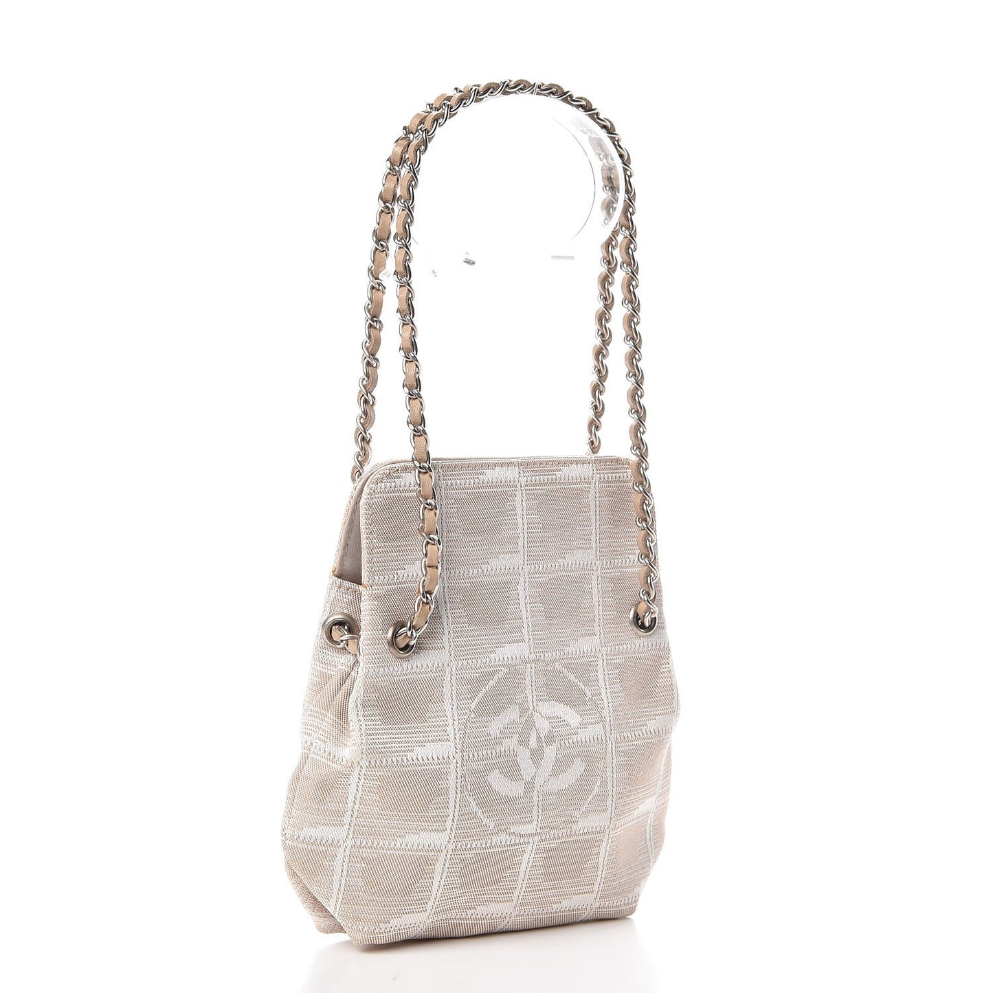Nylon Travel CC Mini Bag Light Beige