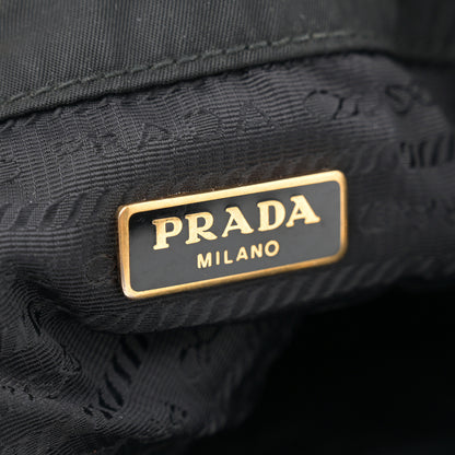 Prada Nylon Vela Saffiano Mini Bucket Crossbody Bag Black 6 of 10