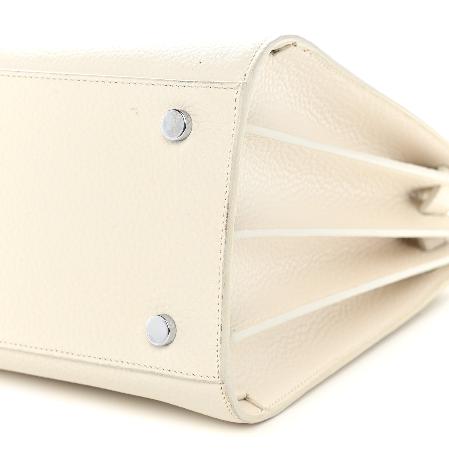 Saint Laurent Grained Calfskin Small Sac De Jour Dove Whit 10 of 10