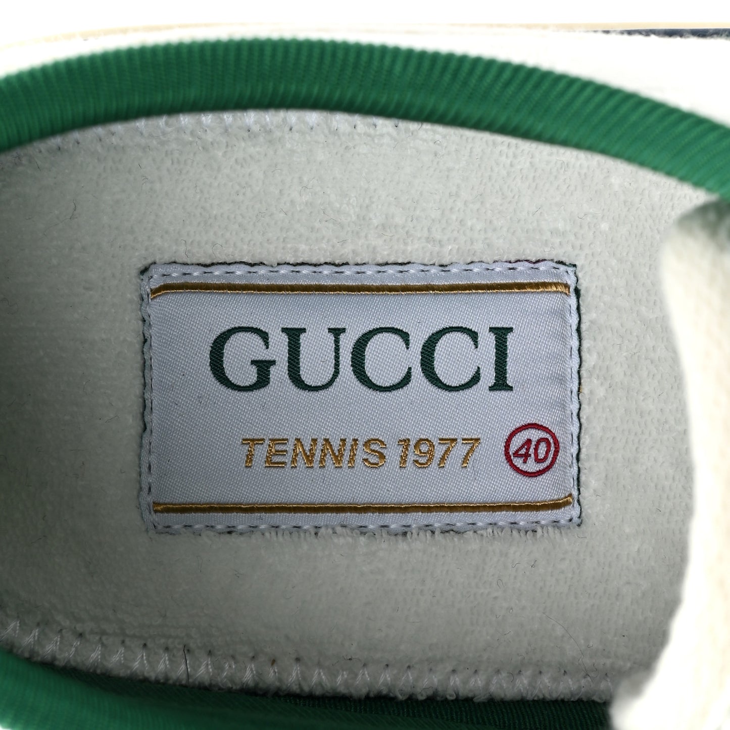 Jacquard Mini GG Monogram Web Womens 1977 Tennis Sneakers 40 White