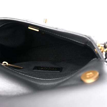 Chanel Metallic Lambskin Quilted Small Side Note Flap Grey 5 of 11