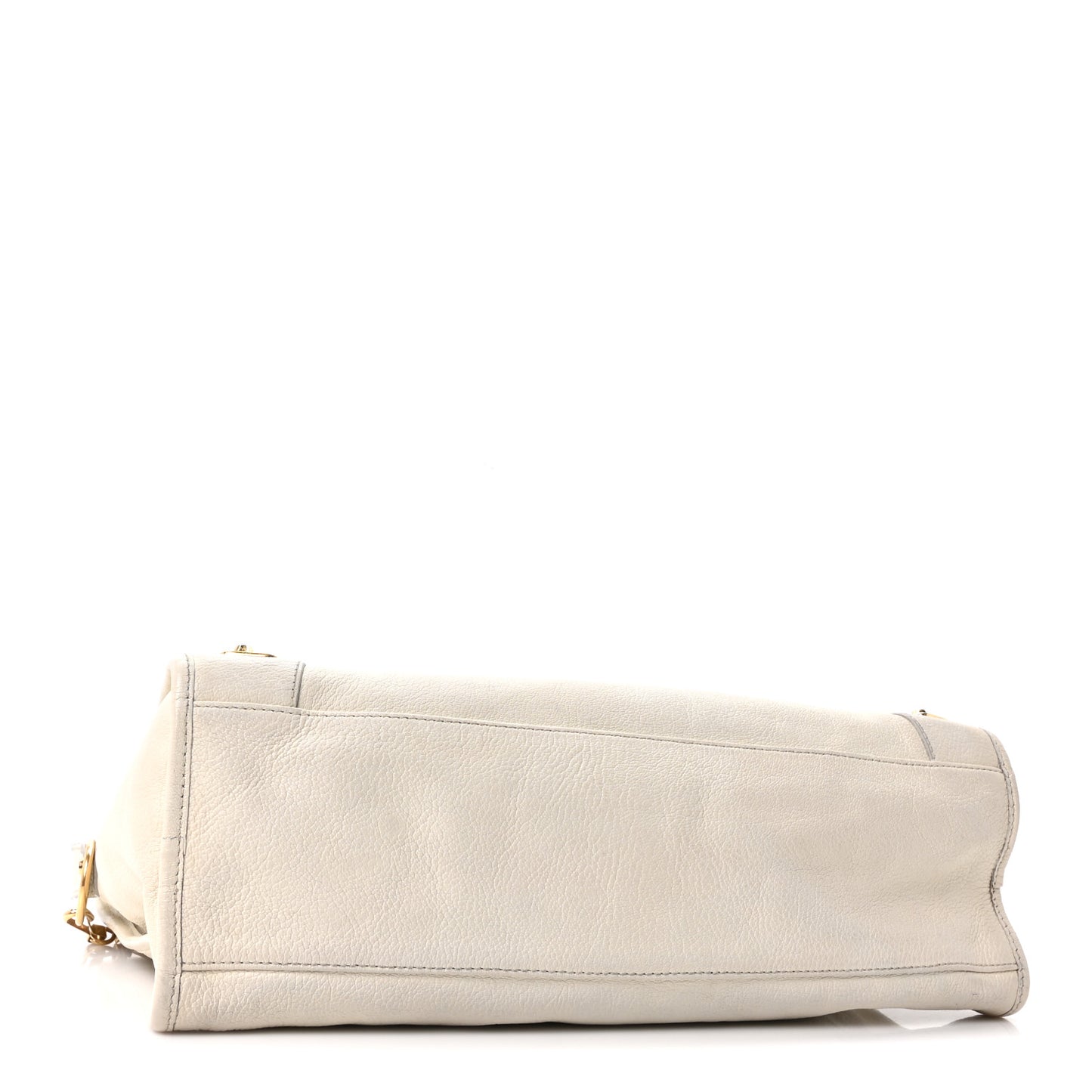 Chevre Gold Metallic Edge Hardware City White