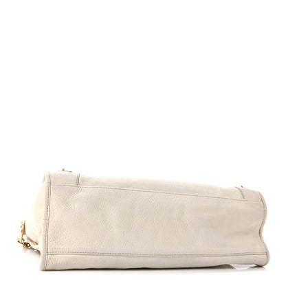 Balenciaga Chevre Gold Metallic Edge Hardware City White 4 of 10