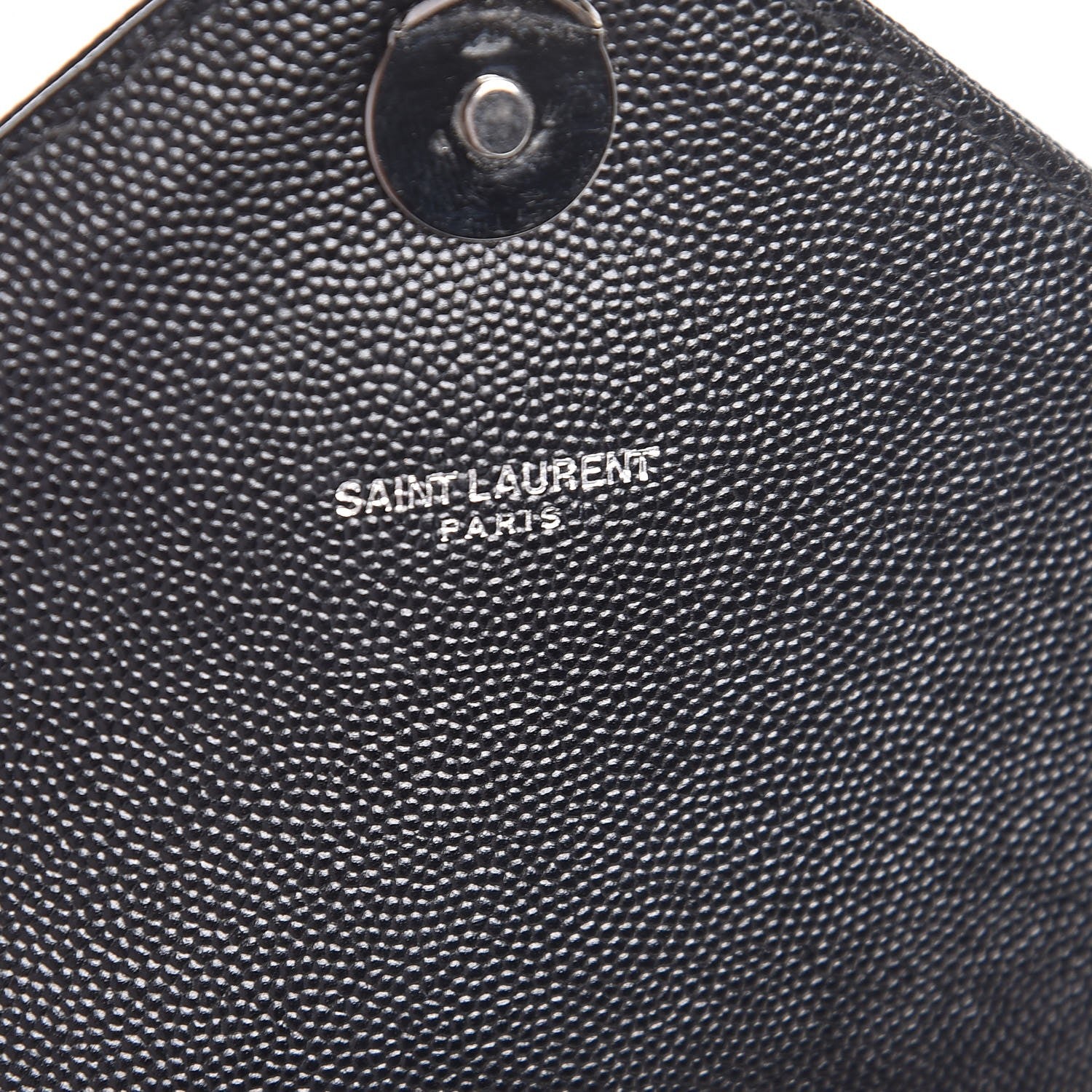 Saint Laurent Grain De Poudre Textured Mixed Matelasse Large Triquilt Monogram Monochrome Satchel Black 7 of 8