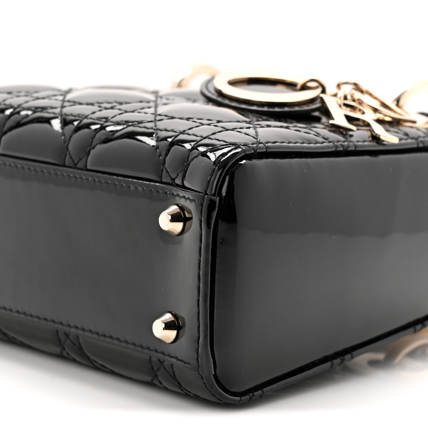 Christian Dior Patent Cannage Mini Lady Dior Black 10 of 11