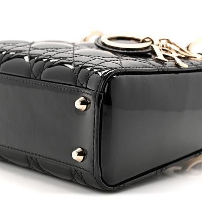 Christian Dior Patent Cannage Mini Lady Dior Black 10 of 11