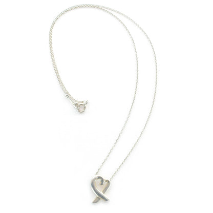 Tiffany Sterling Silver Paloma Picasso Loving Heart Pendant Necklace 1 of 4