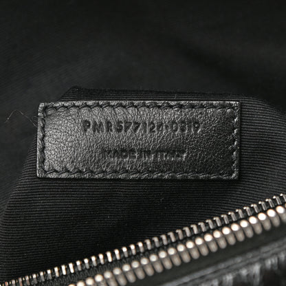 Saint Laurent Crinkled Calfskin Matelasse Monogram Niki Body Bag Black 7 of 11