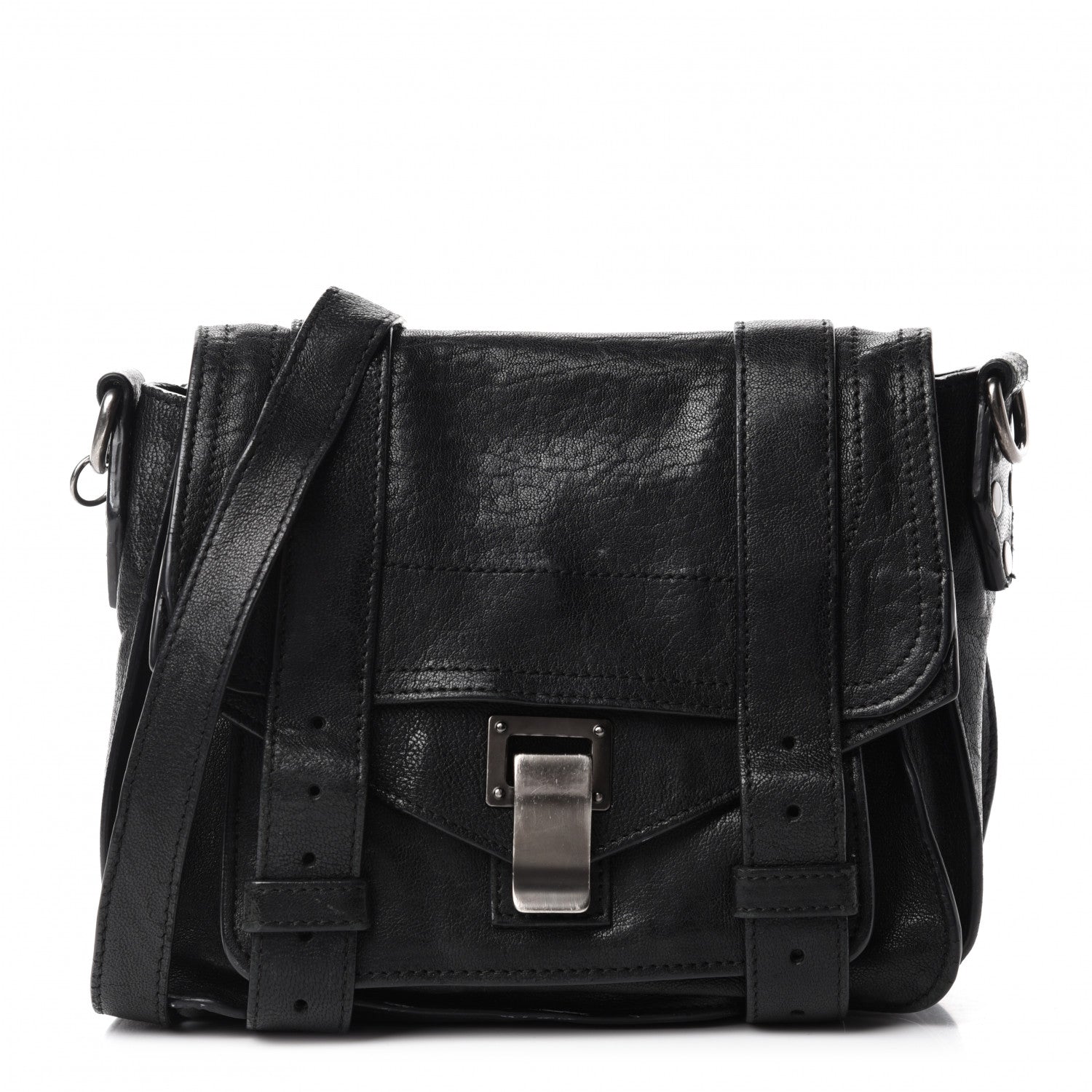 Proenza Schouler Lambskin PS1 Mini Pouch Messenger Black 1 of 13